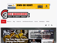 Tablet Screenshot of bizwarriors.com